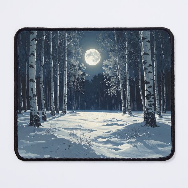 Item preview, "Winter silence under the full moon" designed and sold by Schoenenwald - Illustrations Uniques et Originales.