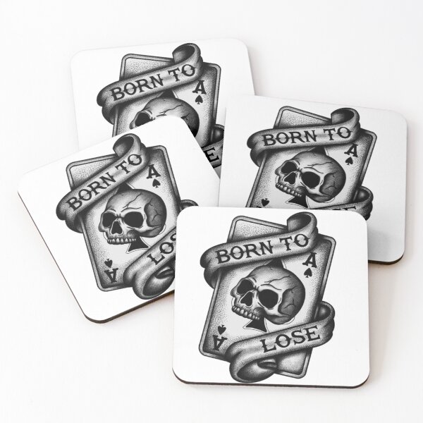 Item preview, Born To Lose – Punk Rock Tattoo Badge | Biker Skull Emblem Graphic designed and sold by SkullVibe Collective.