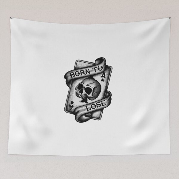 Item preview, Born To Lose – Punk Rock Tattoo Badge | Biker Skull Emblem Graphic designed and sold by SkullVibe Collective.