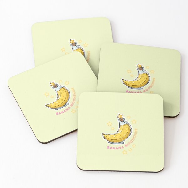 Item preview, Banana Moonshine – cute whimsical banana cocktail sticker designed and sold by GingyB.
