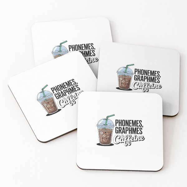 Item preview, Phonemes Graphemes and Caffeine Coffee Lover Reading Teache  designed and sold by lilLilaBatArt.