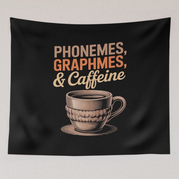 Item preview, Phonemes Graphemes and Caffeine Teacher Back to School  designed and sold by lilLilaBatArt.