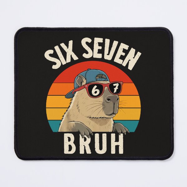 Item preview, Six Seven Bruh Capybara Meme Sunglasses Funny Animal 67 designed and sold by ArmyAbodo.