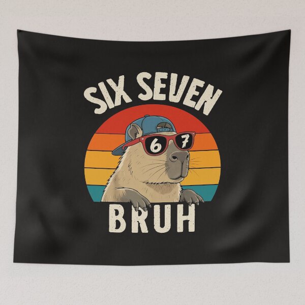 Item preview, Six Seven Bruh Capybara Meme Sunglasses Funny Animal 67 designed and sold by ArmyAbodo.