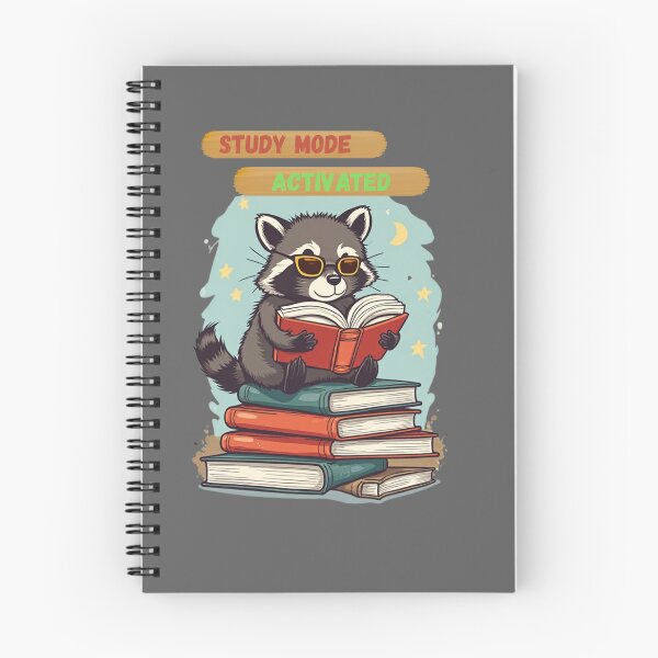 Item preview, Study Mode Activated Raccoon – Cute Nerd Animal Reading Design designed and sold by PrintoraSpirit.