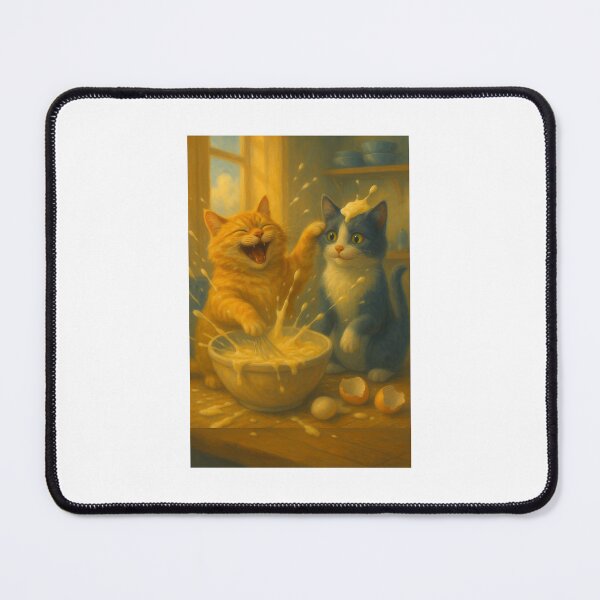 Item preview, Kitchen Chaos Cats – Weekend Culinary Disaster designed and sold by LovelyCatGalaxy.