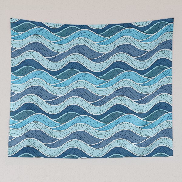 Item preview, Blue Wave Pattern designed and sold by trendspatterns.