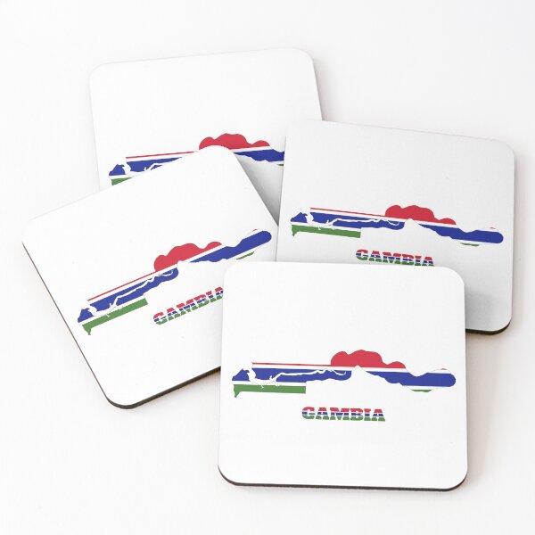 Item preview, Gambia flag map design designed and sold by BasbiArt.