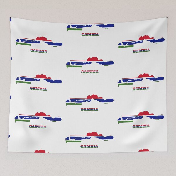 Item preview, Gambia flag map design designed and sold by BasbiArt.