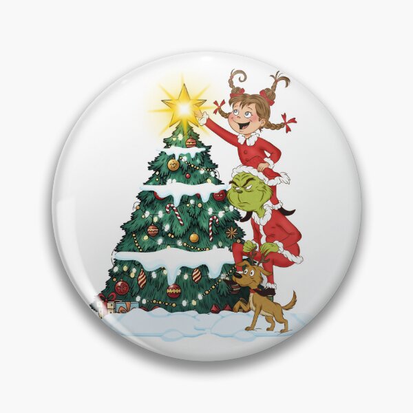 Item preview, Grinch and Cindy Lou decorating a Christmas Tree designed and sold by crizzysketch.