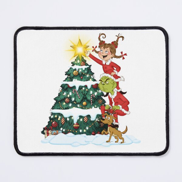 Item preview, Grinch and Cindy Lou decorating a Christmas Tree designed and sold by crizzysketch.