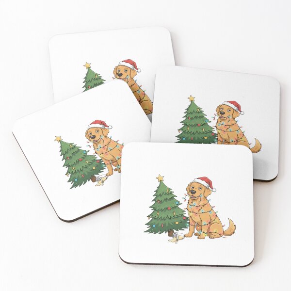 Item preview, Golden Retriever Christmas – Tree Lights Pup designed and sold by Paw Print Play.