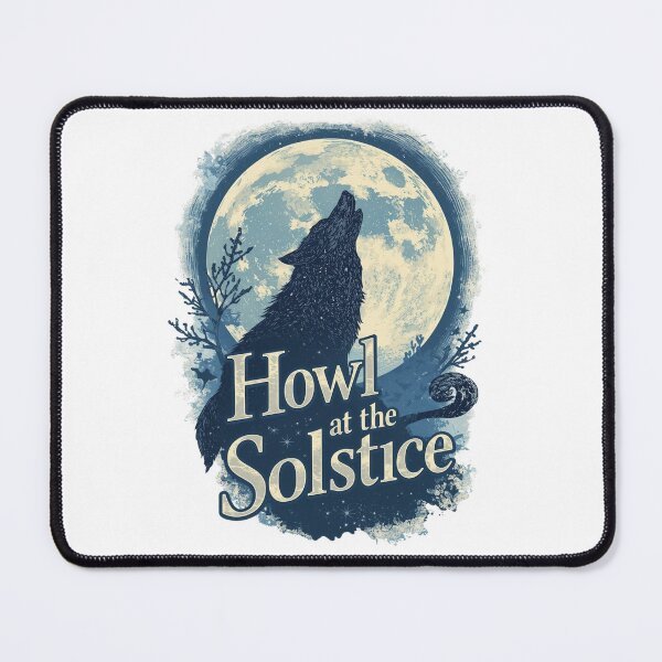 Item preview, Howl at the Solstice: Wolf and Full Moon Winter/Summer Design designed and sold by Tucker-Art.
