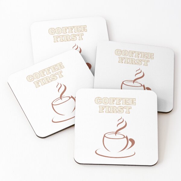 Item preview, Coffee First Bold Typography and Mug Art designed and sold by SketchRoot.