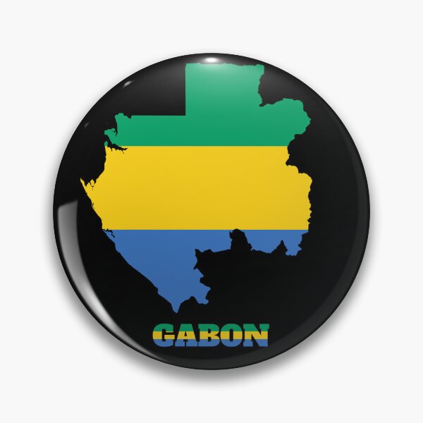 Item preview, Gabon Flag map design designed and sold by BasbiArt.
