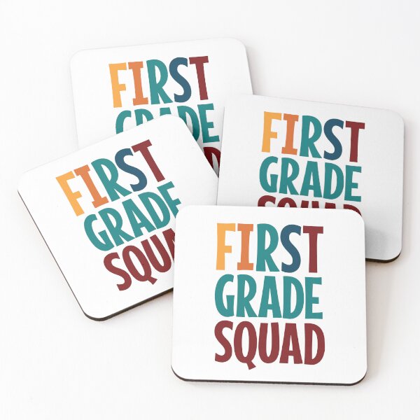 Item preview, First grade squad colorful text designed and sold by Think4Prints.