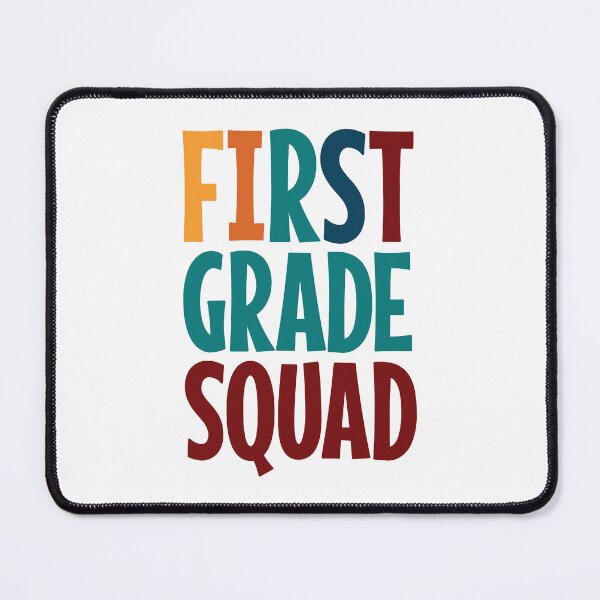 Item preview, First grade squad colorful text designed and sold by Think4Prints.