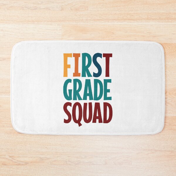 Item preview, First grade squad colorful text designed and sold by Think4Prints.