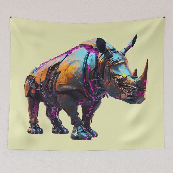 Item preview, Cyberpunk rhino designed and sold by ArtfulPlay.