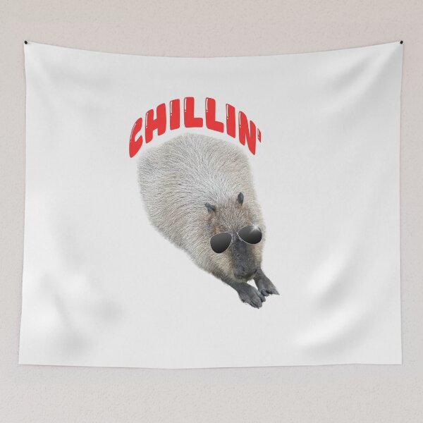 Item preview, Chillin' Capybara With Sunglasses Sticker designed and sold by Ellie246810.