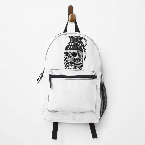 Item preview, Grenade Skull – Explosive Tattoo Emblem | Urban Military-Style Skull Art designed and sold by SkullVibe Collective.