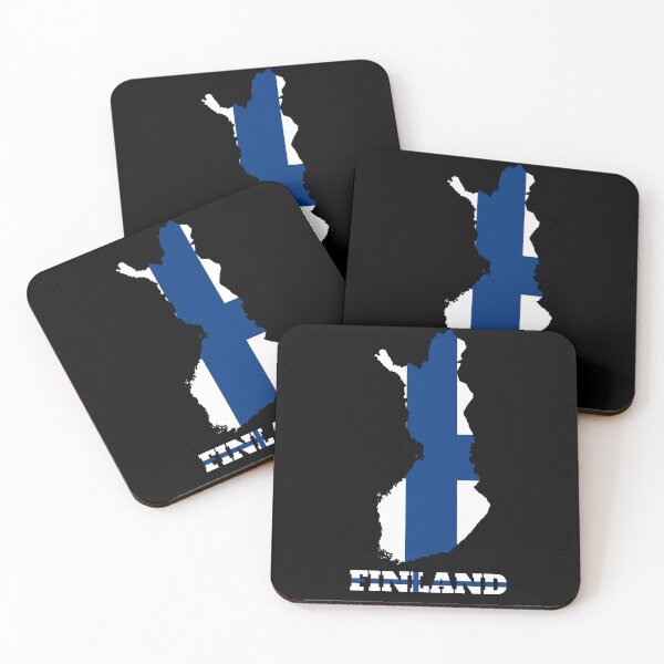 Item preview, Finland Flag map design designed and sold by BasbiArt.