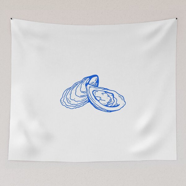 Item preview, Oyster sketch in blue designed and sold by sno0dle.