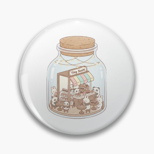Item preview, Sushi shop tiny terrarium cottagecore aesthetic kawaii cute designed and sold by CheeseBlueprint.
