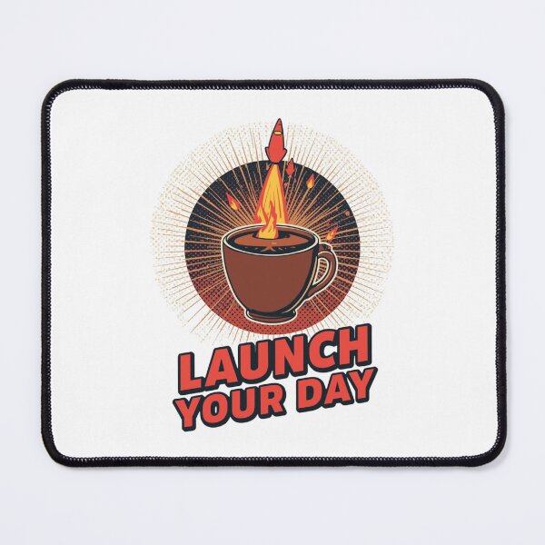 Item preview, Launch Your Day Rocket Coffee T-Shirt Design | Morning Energy Boost Graphic designed and sold by Tucker-Art.