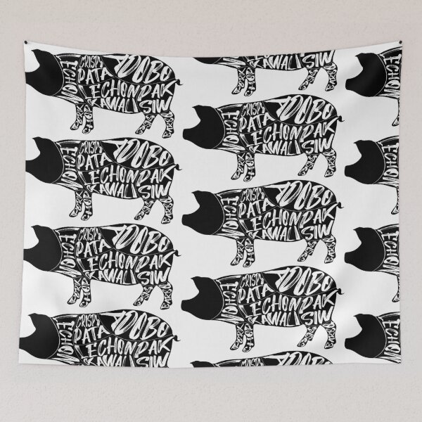 Item preview, Popular Pinoy Pork Cuisines on a Pig designed and sold by artjuniverse.