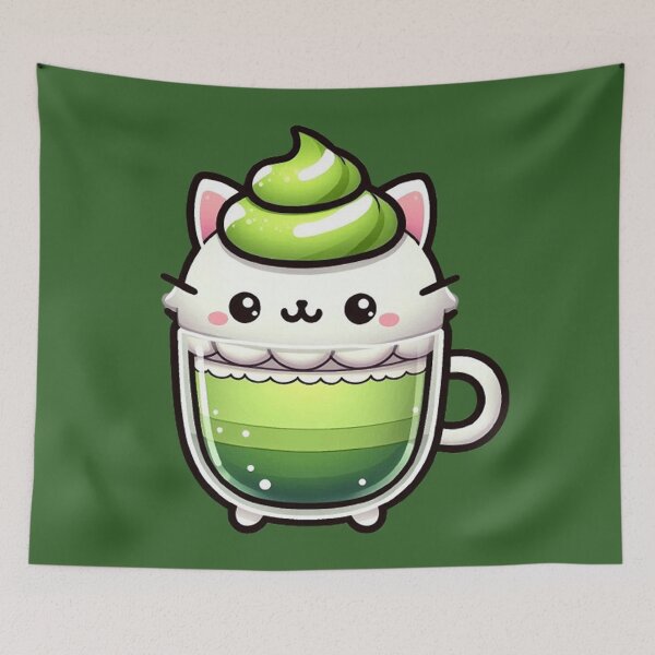 Item preview, Matcha Latte Cat designed and sold by MiLaKK.