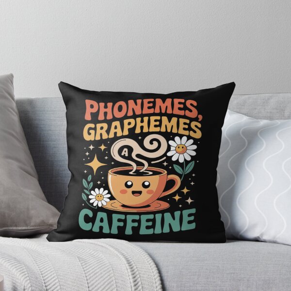 Item preview, Phonemes Graphemes and Caffeine Teacher  designed and sold by lilLilaBatArt.