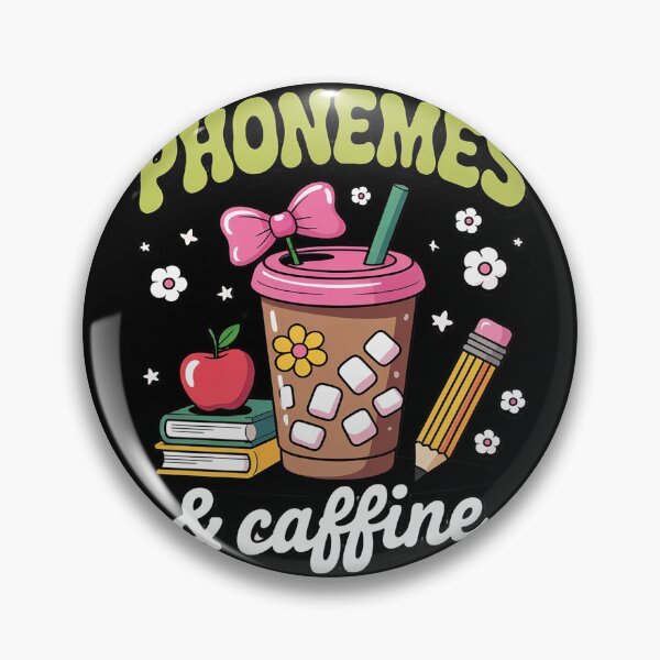 Item preview, Phonemes Graphemes Caffeine Back to School Reading Teacher  designed and sold by lilLilaBatArt.