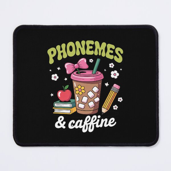 Item preview, Phonemes Graphemes Caffeine Back to School Reading Teacher  designed and sold by lilLilaBatArt.