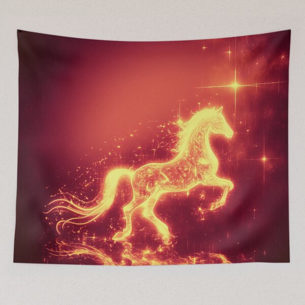 Item preview, Cosmic Fire Horse in Starlight designed and sold by bubblegoth.