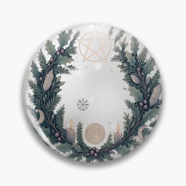 Item preview, Yule – Pagan Yule Wreath | Happy Yule Winter Solstice Art by CarmaQuanTarot designed and sold by CarmaQuanTarot.