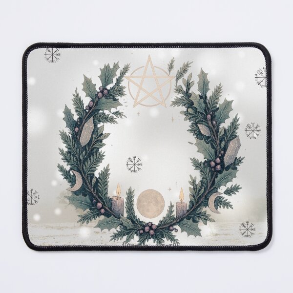 Item preview, Yule – Pagan Yule Wreath | Happy Yule Winter Solstice Art by CarmaQuanTarot designed and sold by CarmaQuanTarot.