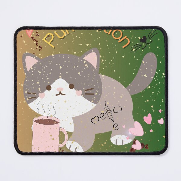 Item preview, Purrfection - Cute Cat Coffee Lover Pet Art I Love Coffee designed and sold by Extremeallie.
