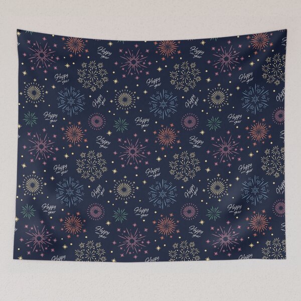 Item preview, New Year's Eve: Modern and abstract fireworks, colorful. Happy New Year! designed and sold by InkofNocturna.
