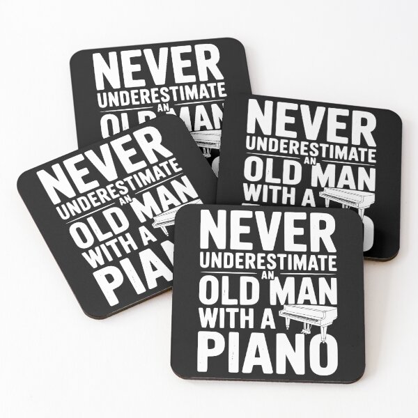 Item preview, Never Underestimate an Old Man with a Piano designed and sold by Frank Ring.