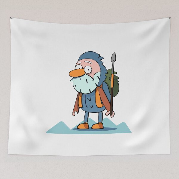 Item preview, Old man hiking and hunting designed and sold by y-a-y.