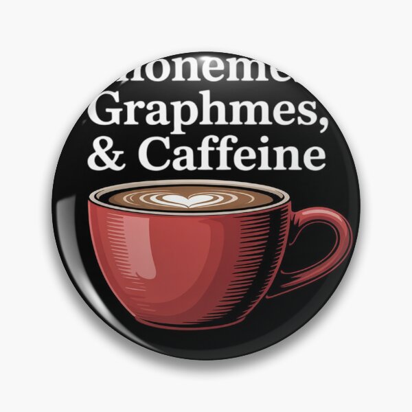 Item preview, Phonemes Graphemes Caffeine Teacher Coffee Lovers  designed and sold by lilLilaBatArt.