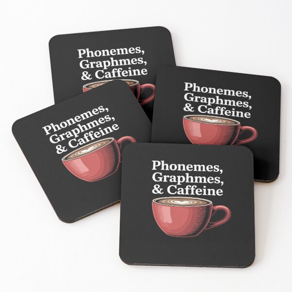 Item preview, Phonemes Graphemes Caffeine Teacher Coffee Lovers  designed and sold by lilLilaBatArt.