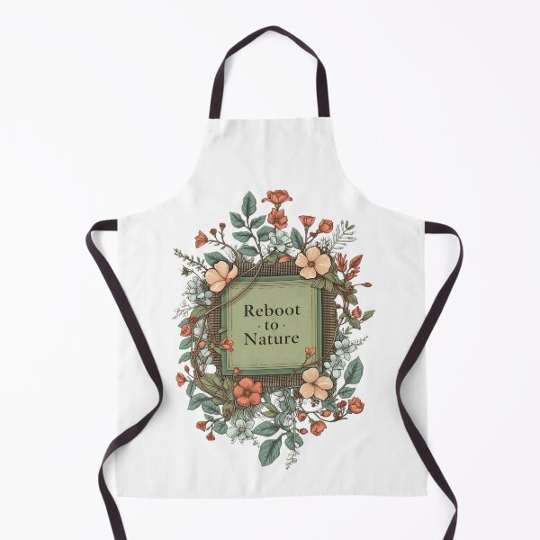Item preview, Vintage Botanical Floral Wreath with "Reboot to Nature" Text designed and sold by Tucker-Art.