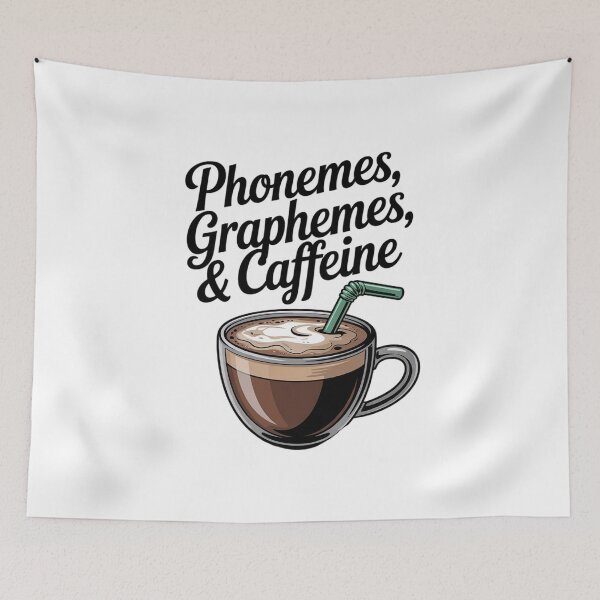 Item preview, Phonemes Graphemes Caffeine Teacher Reading3  designed and sold by lilLilaBatArt.