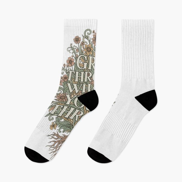 Item preview, Vintage Botanical Grow Through What You Go Through designed and sold by NovaBou.