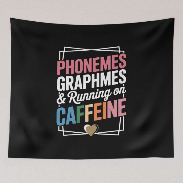 Item preview, Phonemes Graphemes Running on Caffeine Science of Reading T27  designed and sold by lilLilaBatArt.