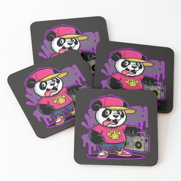 Item preview, Hip-Hop Panda with Boombox Street Art Illustration designed and sold by Junasaji.