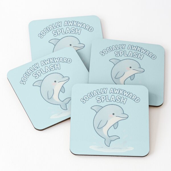 Item preview, Socially Awkward Splash Dolphin designed and sold by ChirpInc.