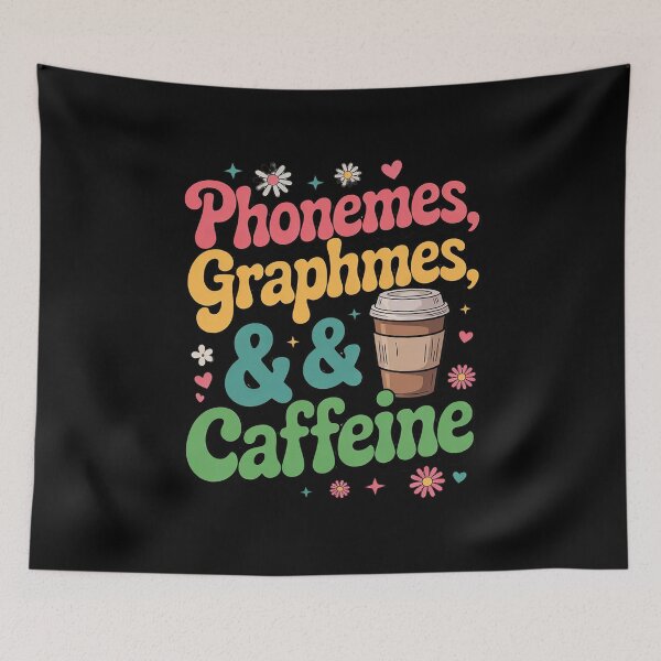 Item preview, Reading Teacher Coffee Lover Phonemes Graphemes & Caffeine  designed and sold by lilLilaBatArt.